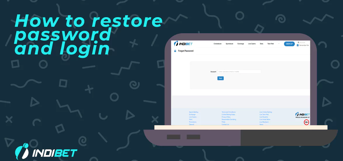 How to recover your login credentials at Indibet.