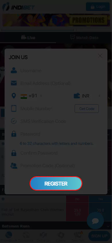 Your Indibet account setup is now complete.