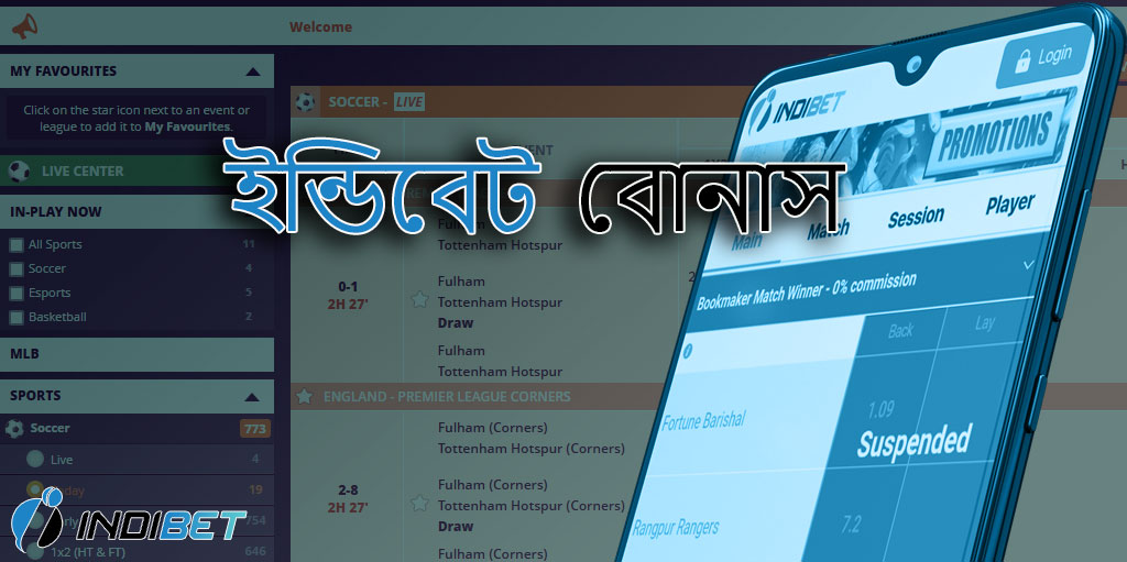 অ্যান্ড্রয়েড এবং আইওএস-এর জন্য ইন্ডিবেট মোবাইল অ্যাপ।